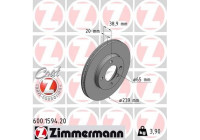 Brake Disc COAT Z 600.1594.20 Zimmermann