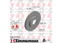 Brake Disc COAT Z 600.1597.20 Zimmermann