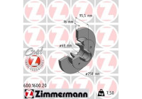 Brake Disc COAT Z 600.1600.20 Zimmermann