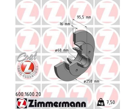 Brake Disc COAT Z 600.1600.20 Zimmermann