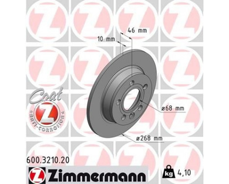 Brake Disc COAT Z 600.3210.20 Zimmermann