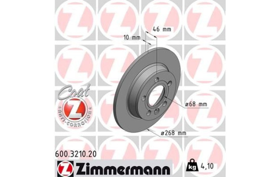 Brake Disc COAT Z 600.3210.20 Zimmermann