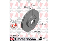 Brake Disc COAT Z 600.3214.20 Zimmermann