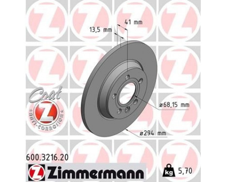 Brake Disc COAT Z 600.3216.20 Zimmermann