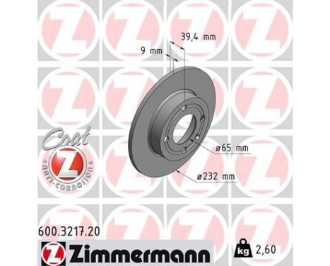 Brake Disc COAT Z 600.3217.20 Zimmermann