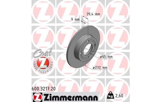 Brake Disc COAT Z 600.3217.20 Zimmermann