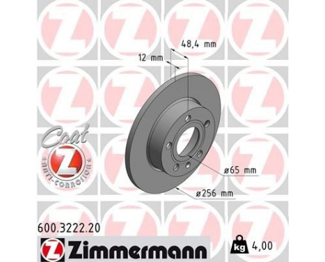 Brake Disc COAT Z 600.3222.20 Zimmermann