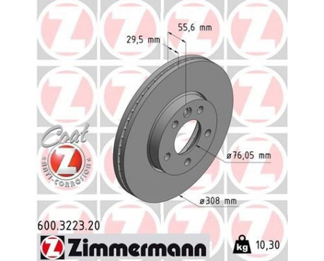 Brake Disc COAT Z 600.3223.20 Zimmermann