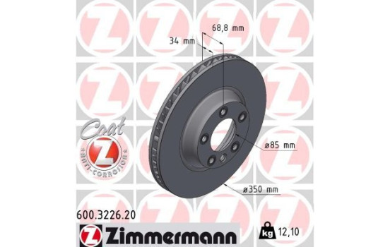 Brake Disc COAT Z 600.3226.20 Zimmermann