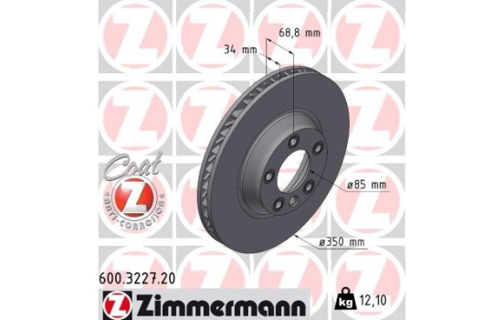 Brake Disc COAT Z 600.3227.20 Zimmermann