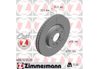 Brake Disc COAT Z 600.3231.20 Zimmermann