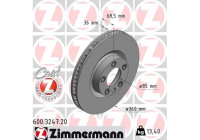 Brake Disc COAT Z 600.3247.20 Zimmermann