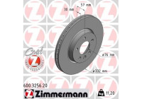 Brake Disc COAT Z 600.3256.20 Zimmermann