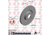 Brake Disc COAT Z 600.3261.20 Zimmermann
