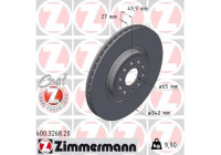 Brake disc COAT Z 600.3268.20 Zimmermann
