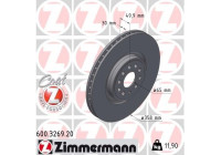 Brake disc COAT Z 600.3269.20 Zimmermann