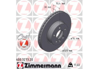 Brake disc COAT Z 600.3273.20 Zimmermann