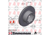 Brake disc COAT Z 600.3274.20 Zimmermann