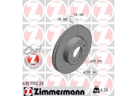 Brake Disc COAT Z 610.1192.20 Zimmermann