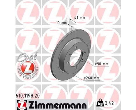 Brake Disc COAT Z 610.1198.20 Zimmermann