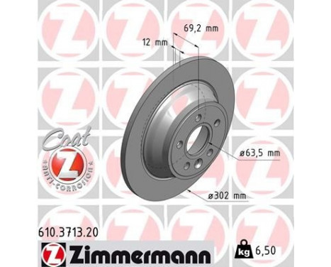 Brake Disc COAT Z 610.3713.20 Zimmermann