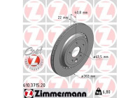 Brake Disc COAT Z 610.3715.20 Zimmermann