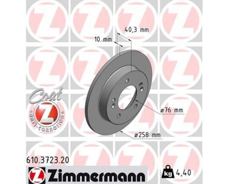 Brake Disc COAT Z 610.3723.20 Zimmermann