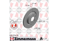 Brake Disc COAT Z 610.3734.20 Zimmermann