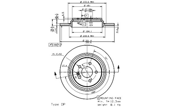 Brake Disc COATED DISC LINE 08.7607.11 Brembo, Image 2