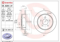 Brake Disc COATED DISC LINE 08.8264.81 Brembo