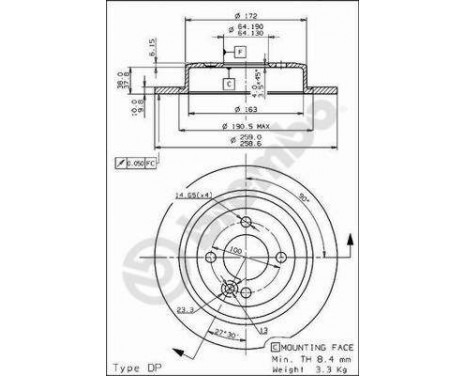 Brake Disc COATED DISC LINE 08.9163.11 Brembo, Image 2