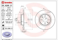 Brake Disc COATED DISC LINE 08.A268.21 Brembo