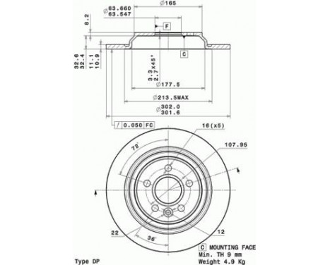 Brake Disc COATED DISC LINE 08.A537.11 Brembo, Image 2