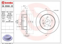 Brake Disc COATED DISC LINE 08.B566.21 Brembo