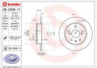 Brake Disc COATED DISC LINE 08.C046.11 Brembo