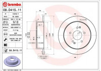 Brake Disc COATED DISC LINE 08.D415.11 Brembo