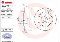 Brake Disc COATED DISC LINE 08.D416.11 Brembo