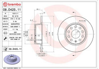 Brake Disc COATED DISC LINE 08.D425.11 Brembo