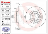 Brake Disc COATED DISC LINE 08.D760.11 Brembo