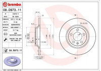 Brake Disc COATED DISC LINE 08.D973.11 Brembo