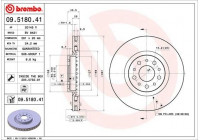 Brake Disc COATED DISC LINE 09.5180.41 Brembo