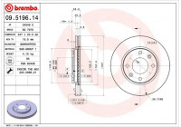 Brake Disc COATED DISC LINE 09.5196.11 Brembo