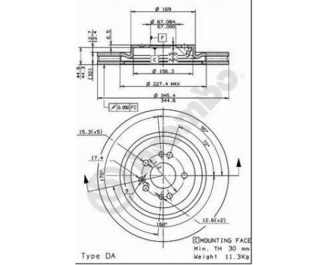 Brake Disc COATED DISC LINE 09.7606.11 Brembo, Image 2