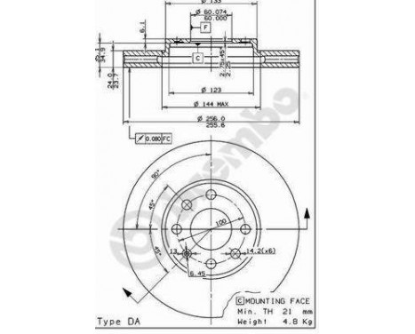 Brake Disc COATED DISC LINE 09.7628.11 Brembo, Image 2