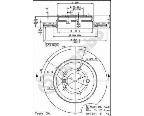 Brake Disc COATED DISC LINE 09.7702.11 Brembo, Image 2