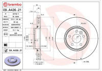 Brake Disc COATED DISC LINE 09.A426.21 Brembo