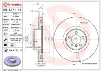 Brake Disc COATED DISC LINE 09.A771.11 Brembo