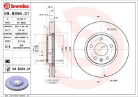 Brake Disc COATED DISC LINE 09.B356.31 Brembo