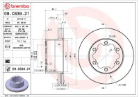 Brake Disc COATED DISC LINE 09.C639.21 Brembo