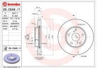 Brake Disc COATED DISC LINE 09.C648.11 Brembo